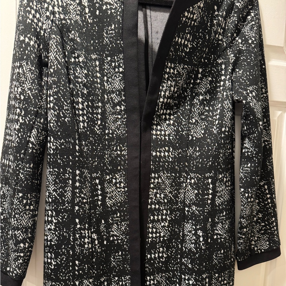 Elegant Black and White Women's Blazer
